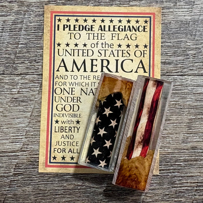 American Flag JR with Burl ends