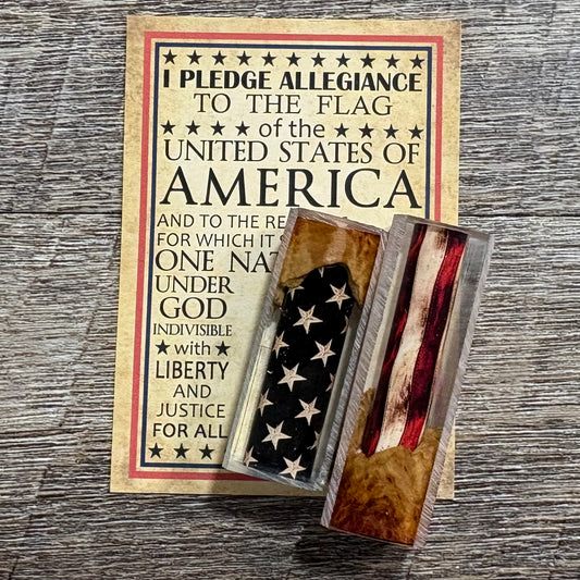 American Flag JR with Burl ends