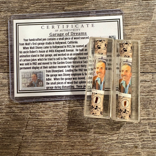 Coyote Click -Garage of Dreams featuring Walt Disney Stamp