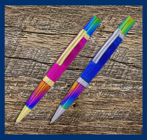 Round Top 27/64ths Colored Pen Components Silver – Drop Anchor