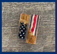 Load image into Gallery viewer, American Flag JR with Burl ends
