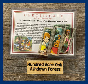 Hundred Acre Wood Postage Stamp & Wood Rollerball/Fountain